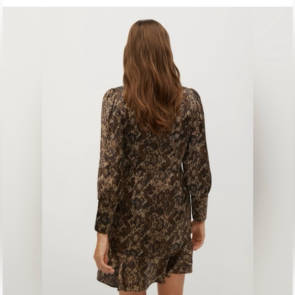NWT Mango Snakeskin Dress 8 - Picture 5 of 10